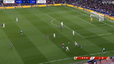 欧冠-梅西2球库鸟世界波!巴萨3-0总分4-0曼联进4强